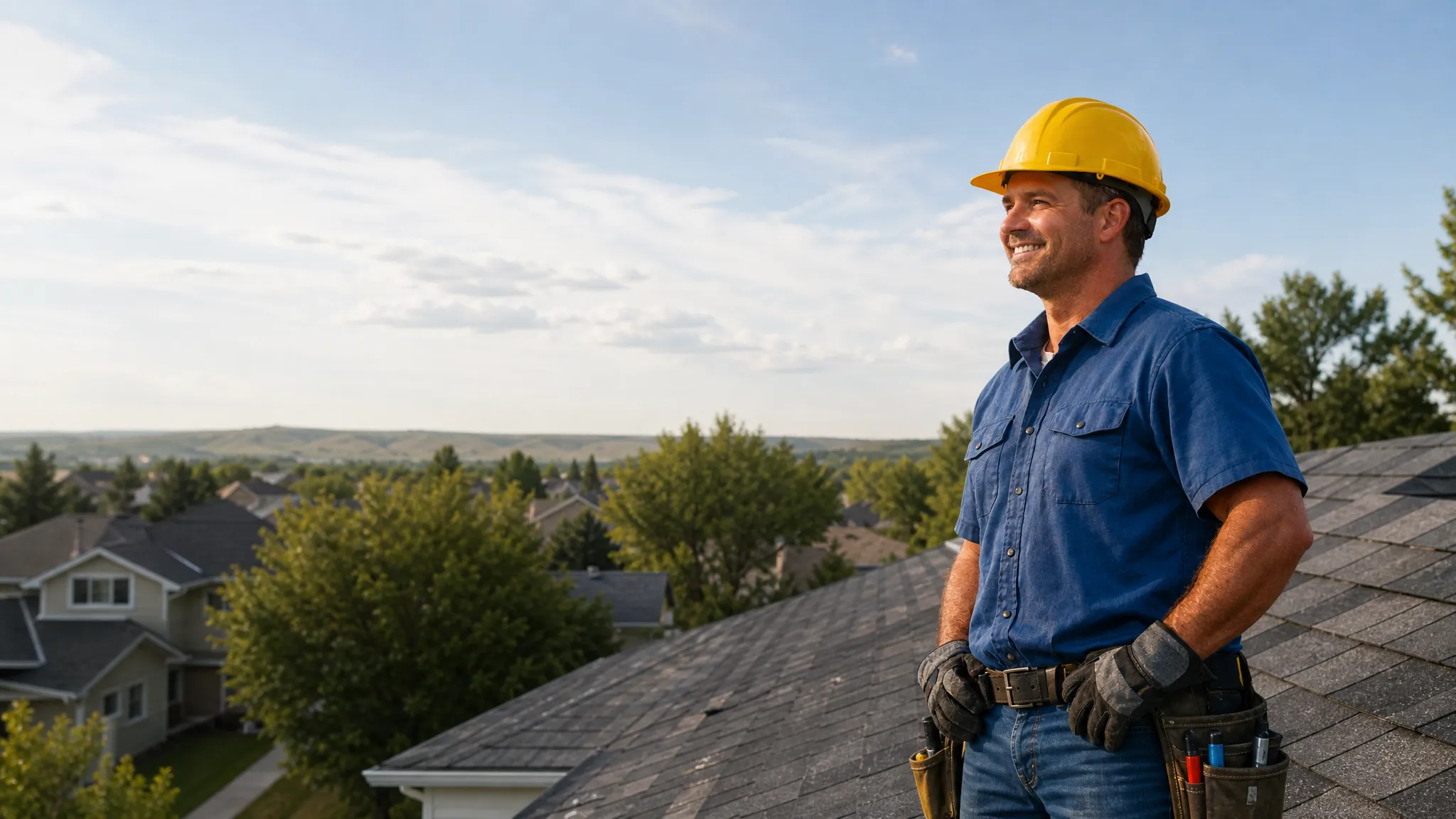 Hail damage roof inspection